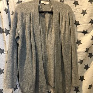 LOFT grey open front cardigan